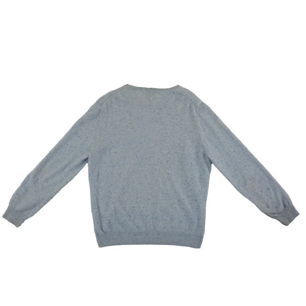 J.Crew Sweater Men's Large Blue 100% Cashmere Donegal Fleck Crewneck Pullover